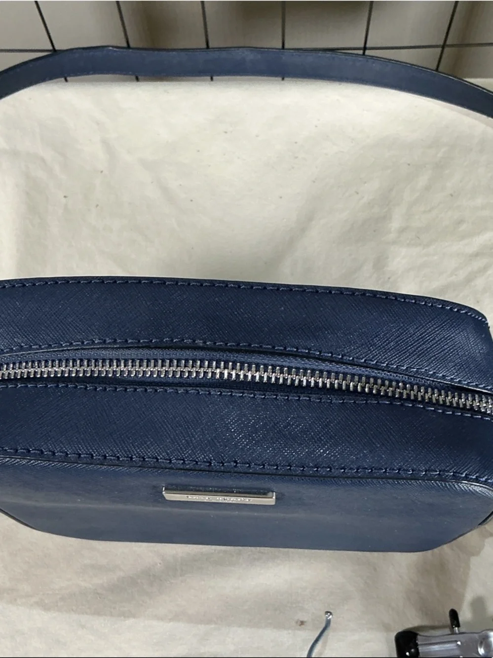 Kate Spade New York Navy Saffiano Leather Crossbody Purse
